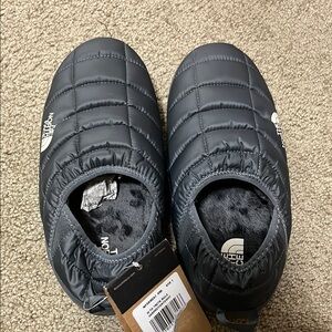 The North Face Gray Quilted Slippers